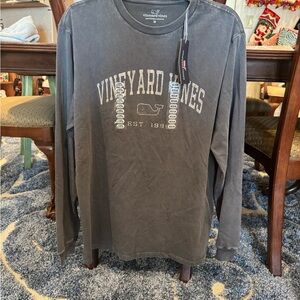 Vineyard Vines Charcoal Long Sleeve Tee